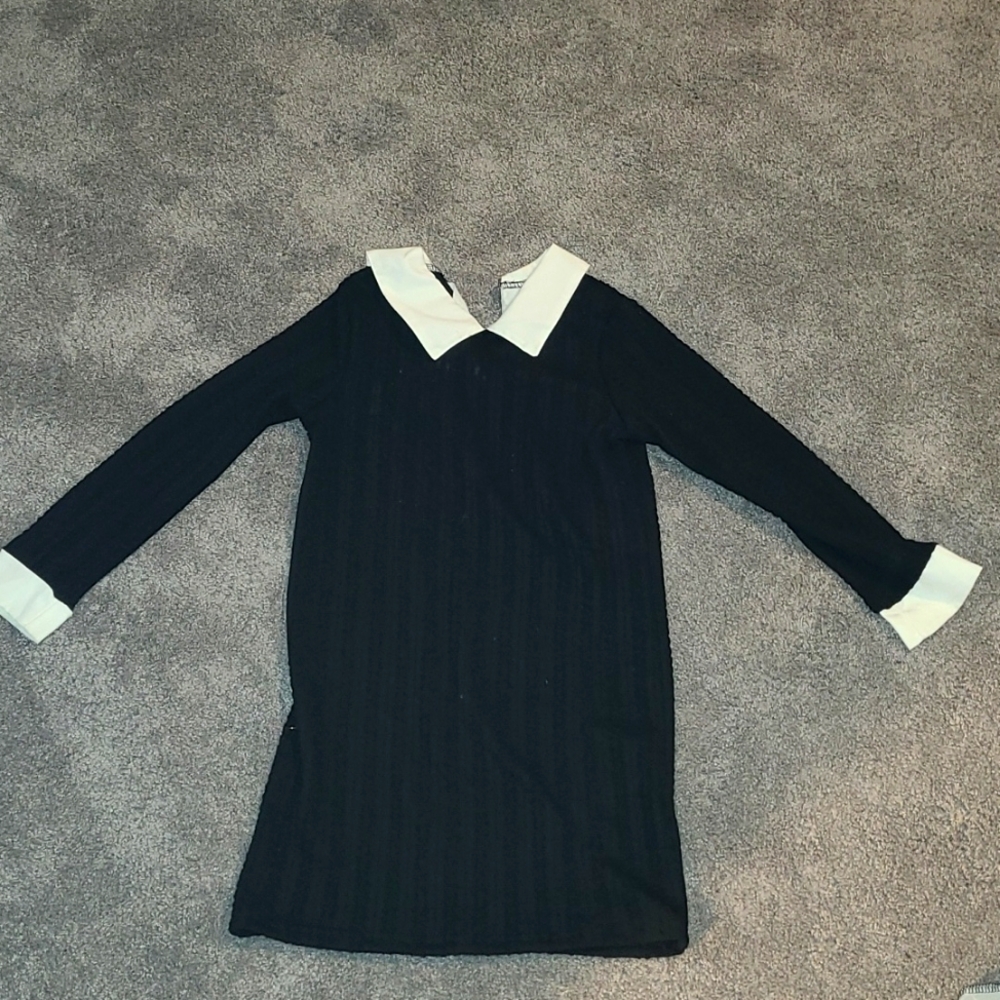 Kids Wednesday Adams Inspired Dress